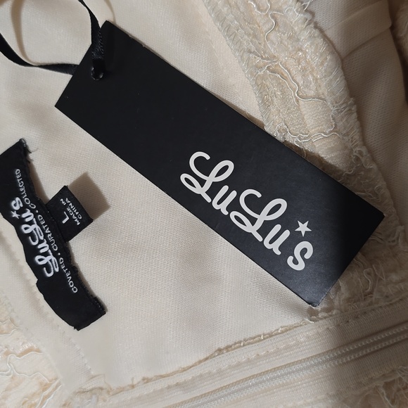 Lulus Bridal Zenith Ivory White Floral Lace Halter Neck Formal Maxi Dress - Picture 8 of 10